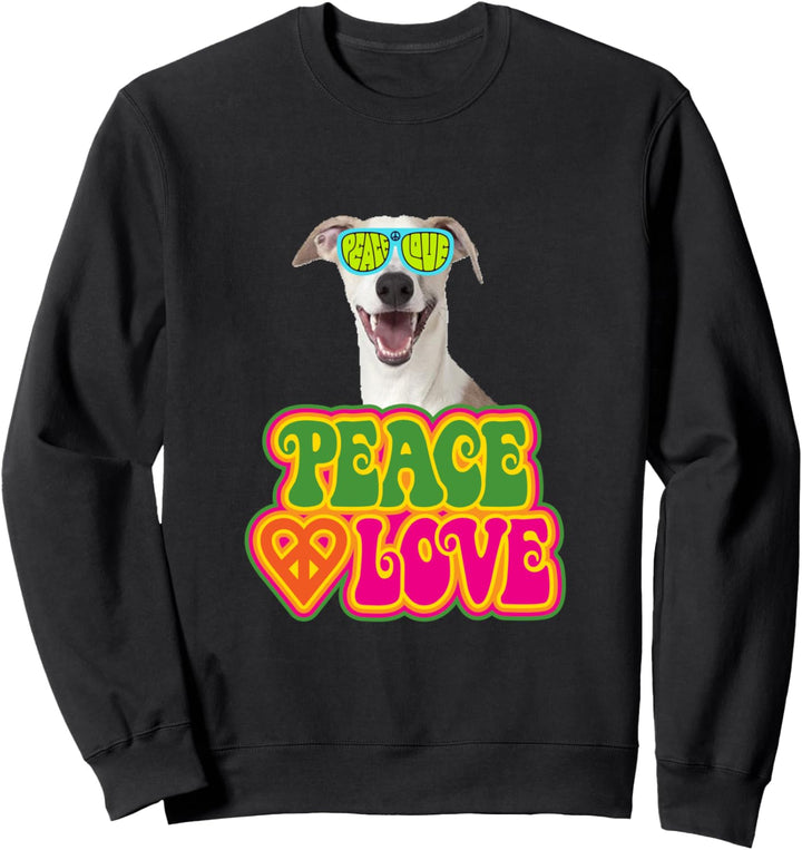 Peace Heart Love Dog Whippet Sweatshirt