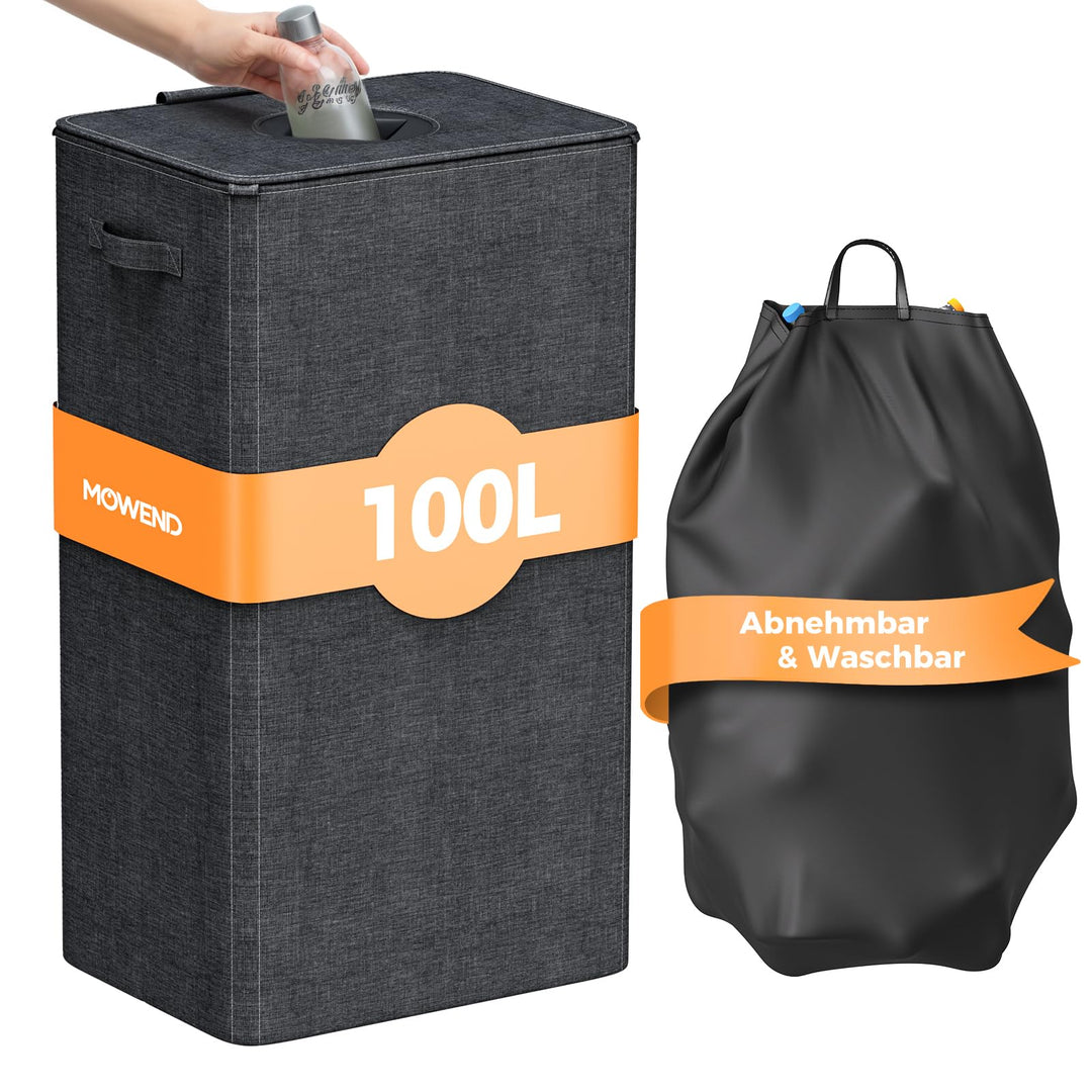 1 Stück 100L Pfandflaschen Sammelbehälter mit Grossen Waschbaren Beuteln, Pfandflaschen behälter für