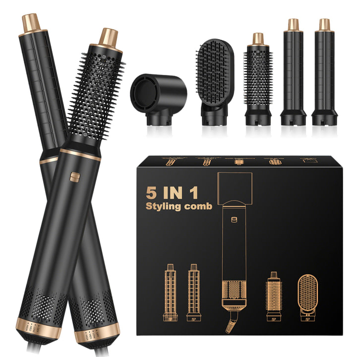 5 in 1 Air Styler 1000W Set, Hairstyle mit Rundbürstenföhn Haarstyler Warmluftbürste Föhn Lockenstab