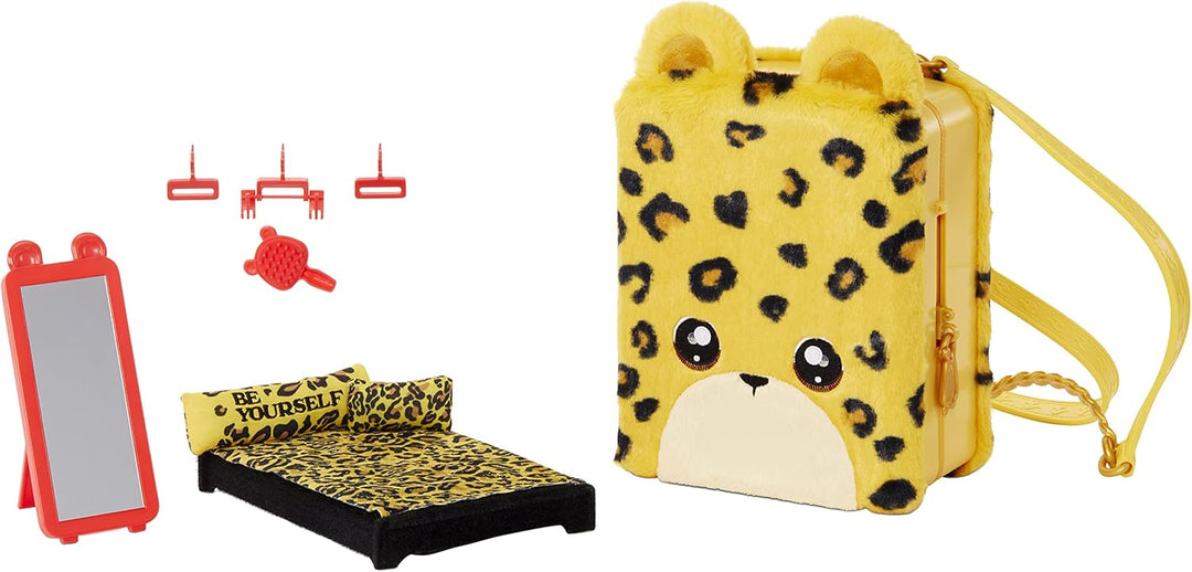 Na! Na! Na! Surprise3-in-1 Rucksack und Schlafzimmer - Spielset mit weicher Modepuppe - JENNEL JAGUA