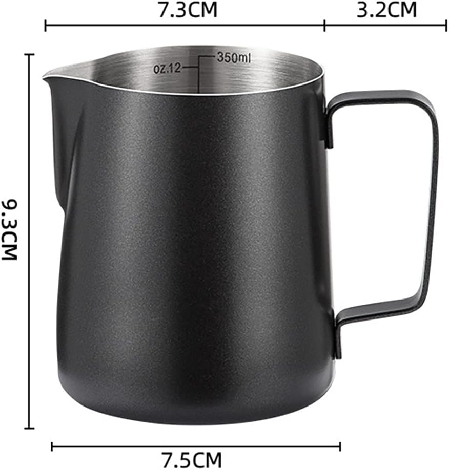 Hoshen Espresso-Dampfkrug aus Edelstahl, Milchaufschäumer, Latte-Kunst-Tasse, Espresso, Latte, Cappu