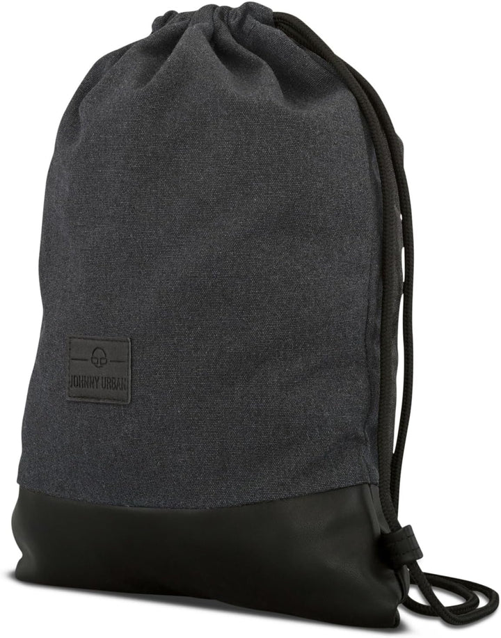 Johnny Urban Turnbeutel Damen &amp; Herren Schwarz - Luke - Beutel Rucksack mit Kordelzug - Baumwoll Can