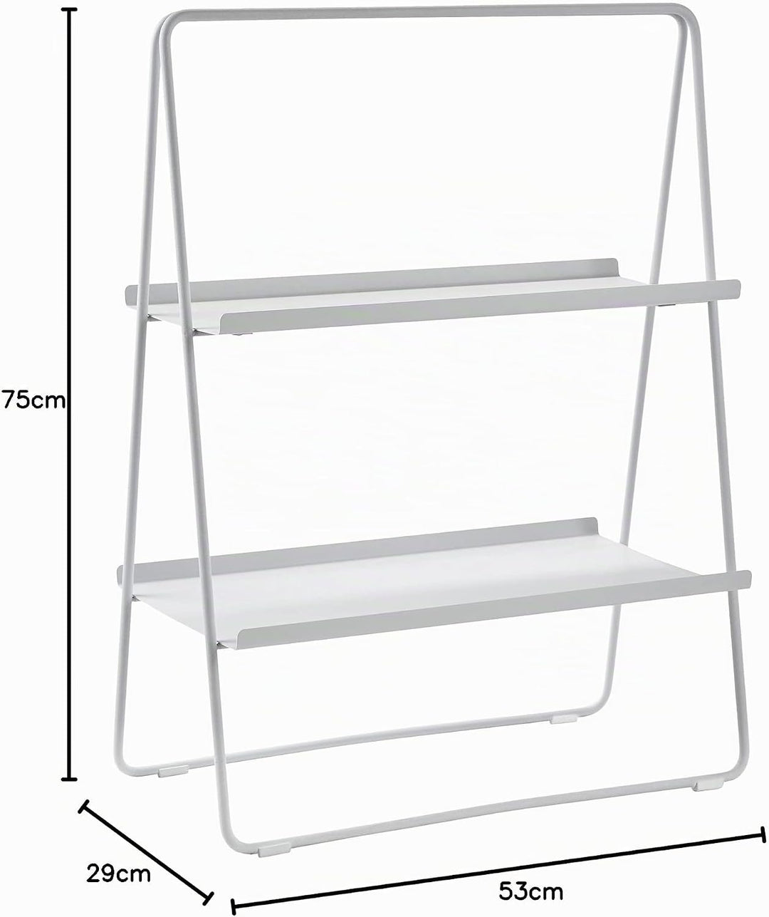 Zone Denmark A-Table Regal, Standregal aus Metall, 53 x 29 x 75 cm, Weiches Grau 75cm Soft Grey, 75c