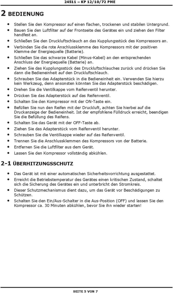 12 Volt Mobiler Kompressor mit Zubehör Tasche Reifenfüller Spiralschlauch usw.