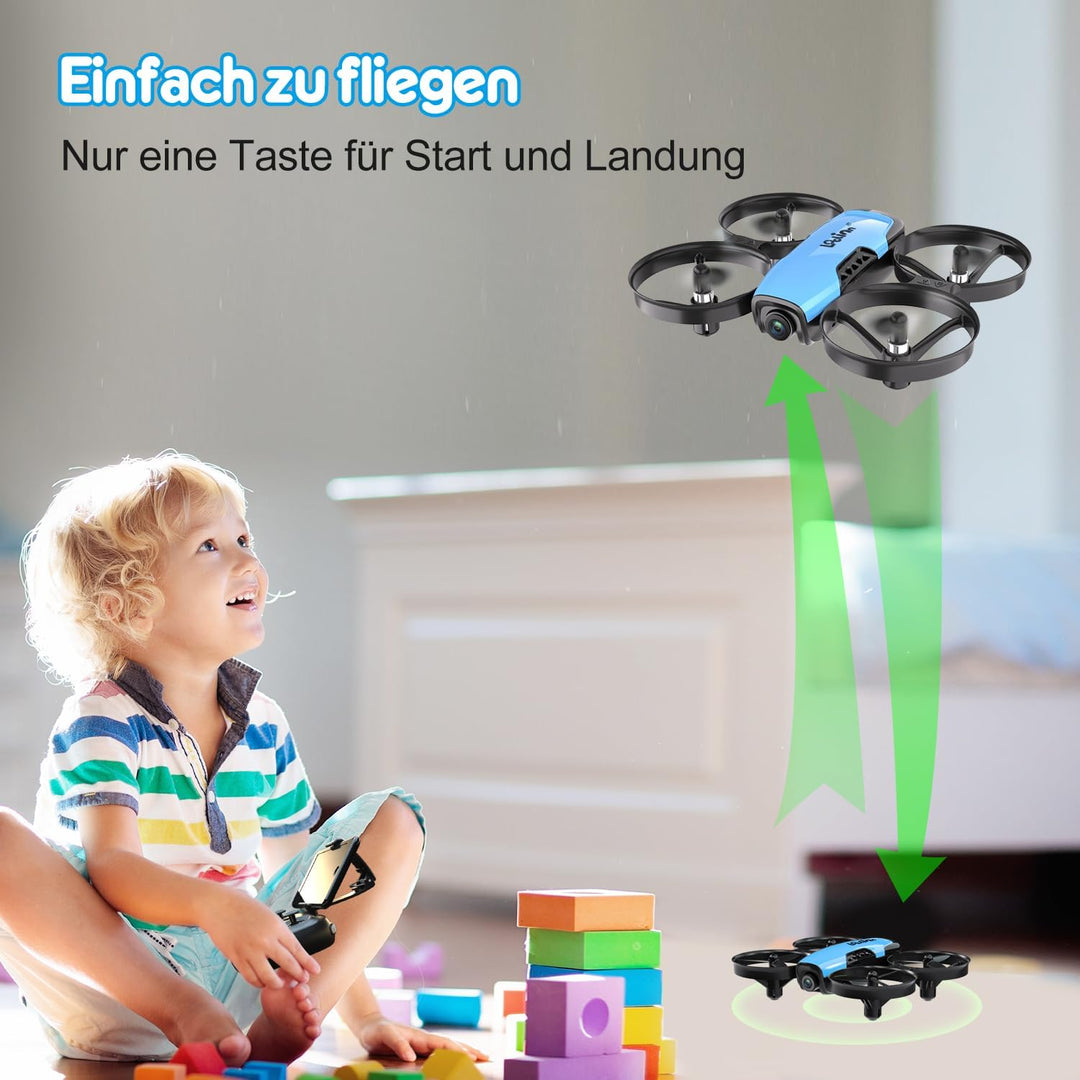 Loolinn | Drohne mit Kamera als Geschenk für Kinder - Mini Drohne Ferngesteuert mit Video & Fotos, S