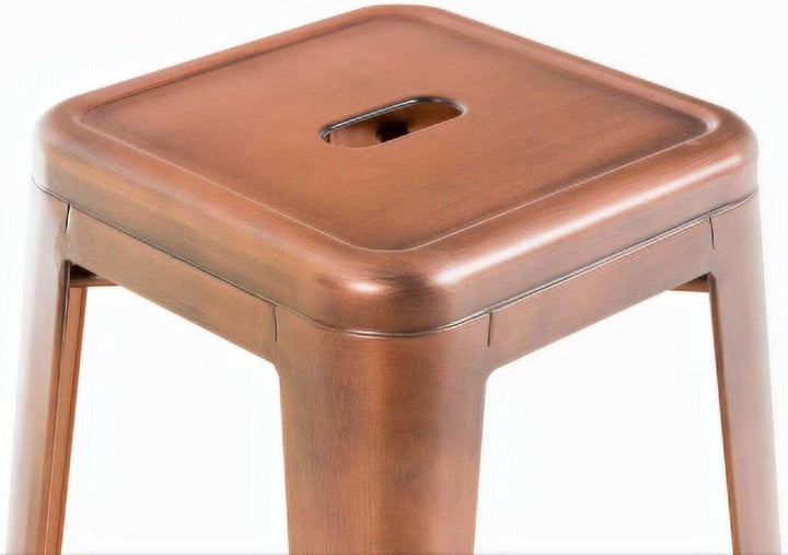 CLP Metall-Barhocker Joshua mit Fussstütze I Stapelbarer Tresenhocker mit Einer Sitzhöhe von: 77 cm