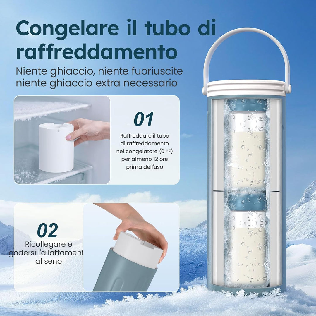 Muttermilch Aufbewahrung für Arbeit und Reisen,360°-Kühlung hält Milch 24 Stunden lang gekühlt, mit