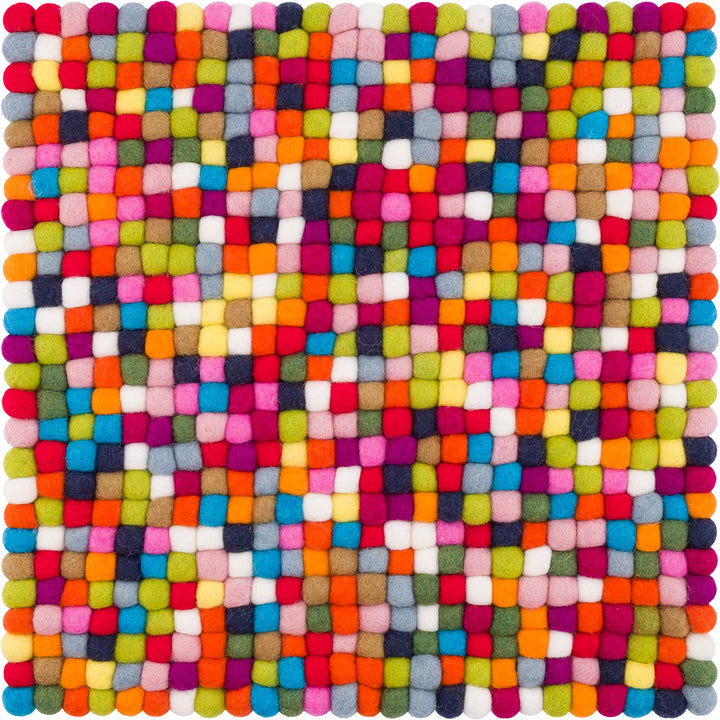myfelt Filzkugel Sitzauflage Stuhlauflage - Lotte - 36x36 cm, bunt, Bunt