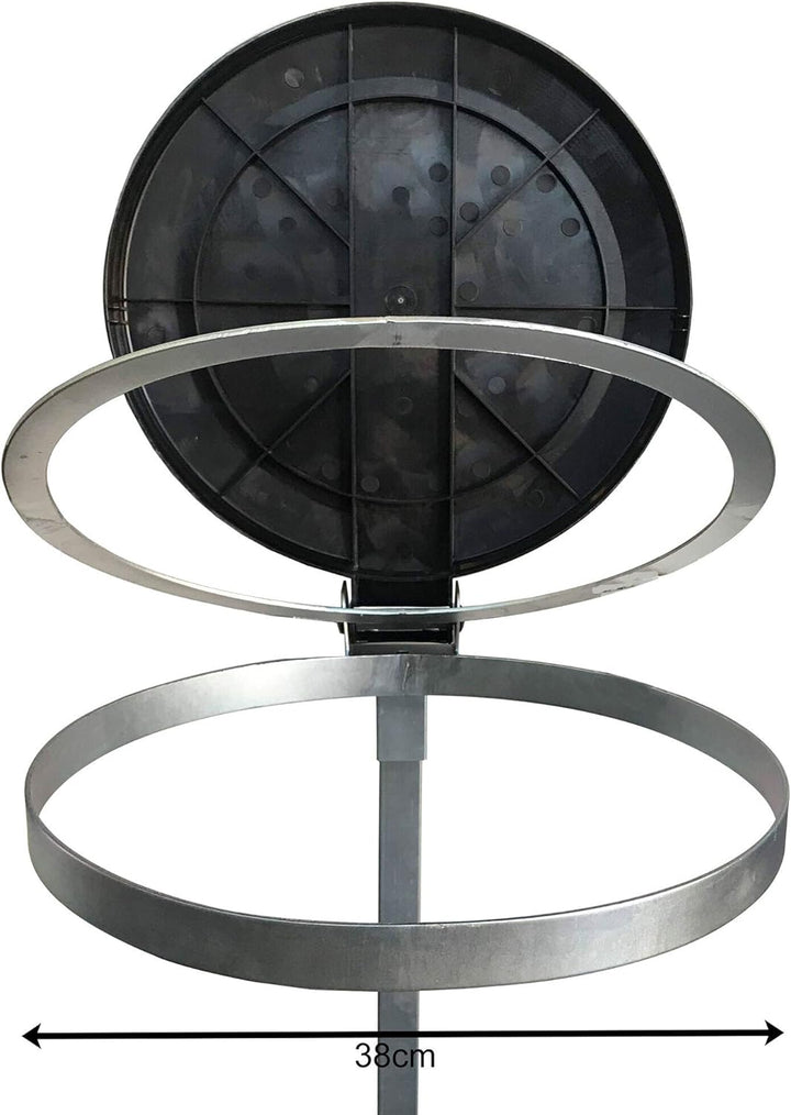 QUICK STAR Doppel Müllsackständer verzinkt mit 4 Rollen 120 Liter Ständer Müllbeutelhalter Müllsackh