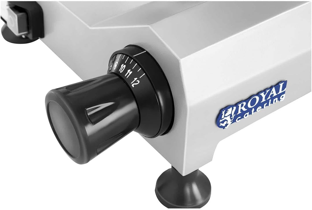 Royal Catering Aufschnittmaschine Allesschneider Brotschneidemaschine RCAM-250 (48 x 38 x 37 cm, 150