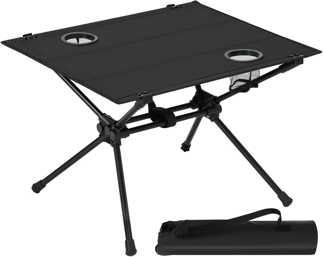 WOLTU Campingtisch tragbar, Ultraleichter Klapptisch mit 2 Getränkehaltern, Picknicktisch klappbar m