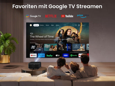 Yaber K3 Smart Beamer 【1600 ANSI & Google TV & Sound by JBL】 Tageslicht Beamer mit WiFi 6 & Bluetoot