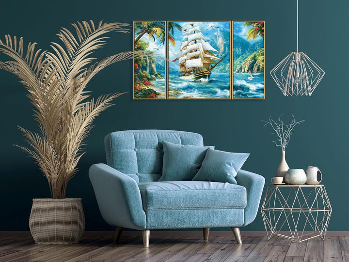 Schipper 609260927 Malen nach Zahlen – Segelschiff in der Südsee - Bilder malen für Erwachsene, inkl