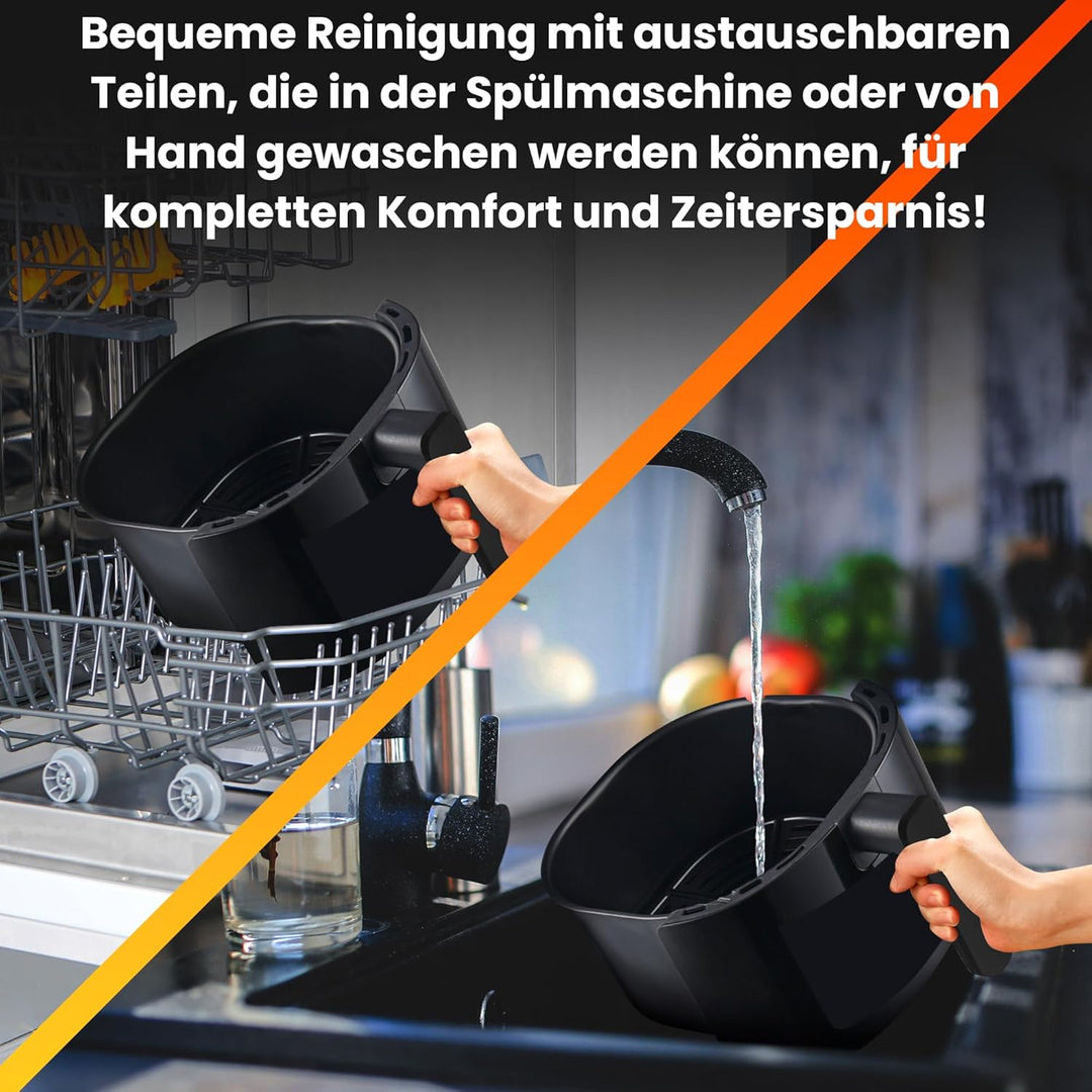 Extralink Heissluftfritteuse 5L 1500W Airfryer 7 Programme Touch LED 5 liters, 5 liters