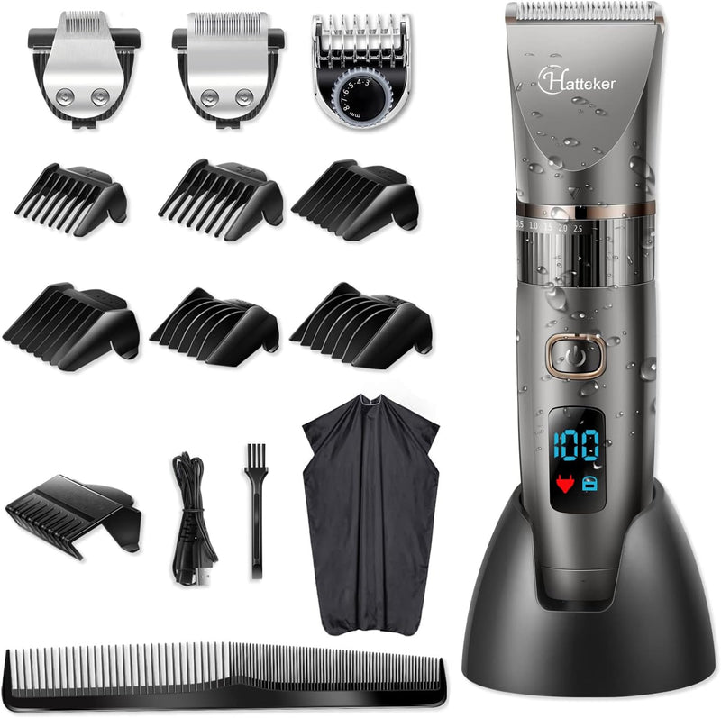 Hatteker Haarschneidemaschine Profi Haarschneider Herren Haartrimmer Bartschneider Barttrimmer Präzi
