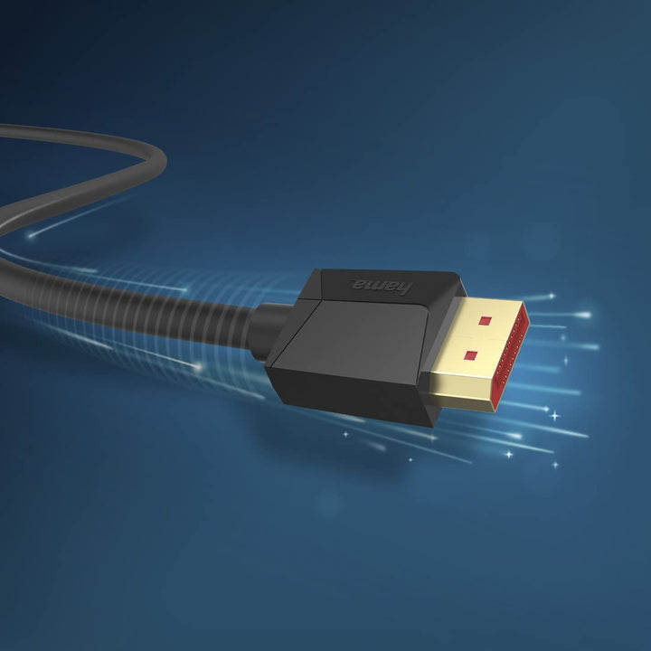 Hama Displayport Kabel 2m lang DP Kabel 1.4 (Display Port Cable mit Ultra HD 8k @ 60 Hz, Monitorkabe