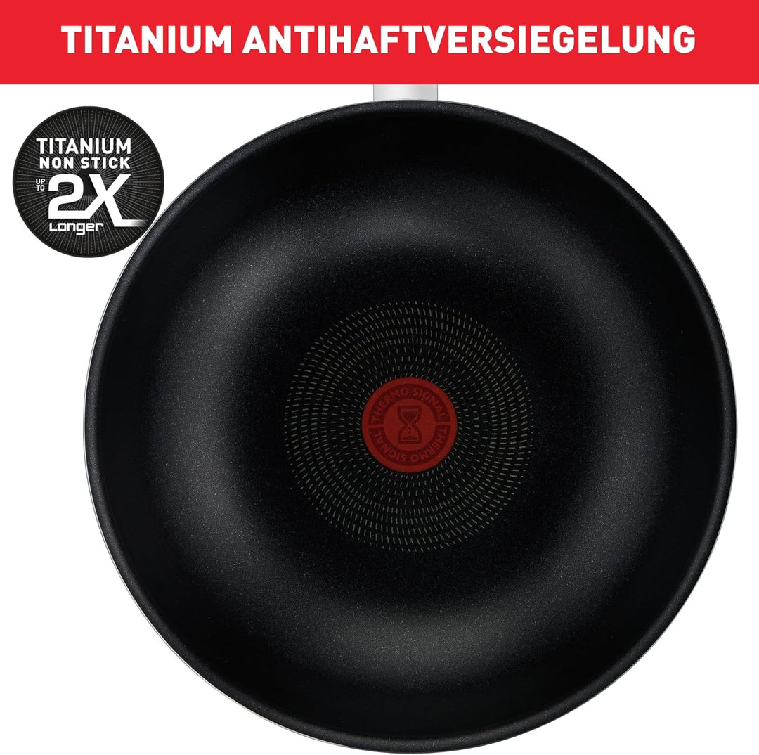 Tefal Resist Crêpepfanne 25 cm, Pfannkuchenpfanne nicht induktionsgeeignet, Titanium Antihaftversieg