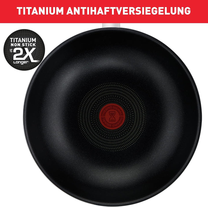 Tefal Resist Crêpepfanne 25 cm, Pfannkuchenpfanne nicht induktionsgeeignet, Titanium Antihaftversieg