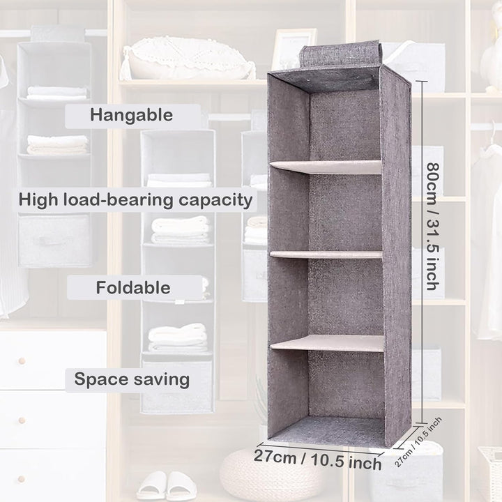 Hängeorganizer, Schrank-Organizer, Hängeregal, Hängeaufbewahrung, Faltbar Platzsparend, Hängeregal S