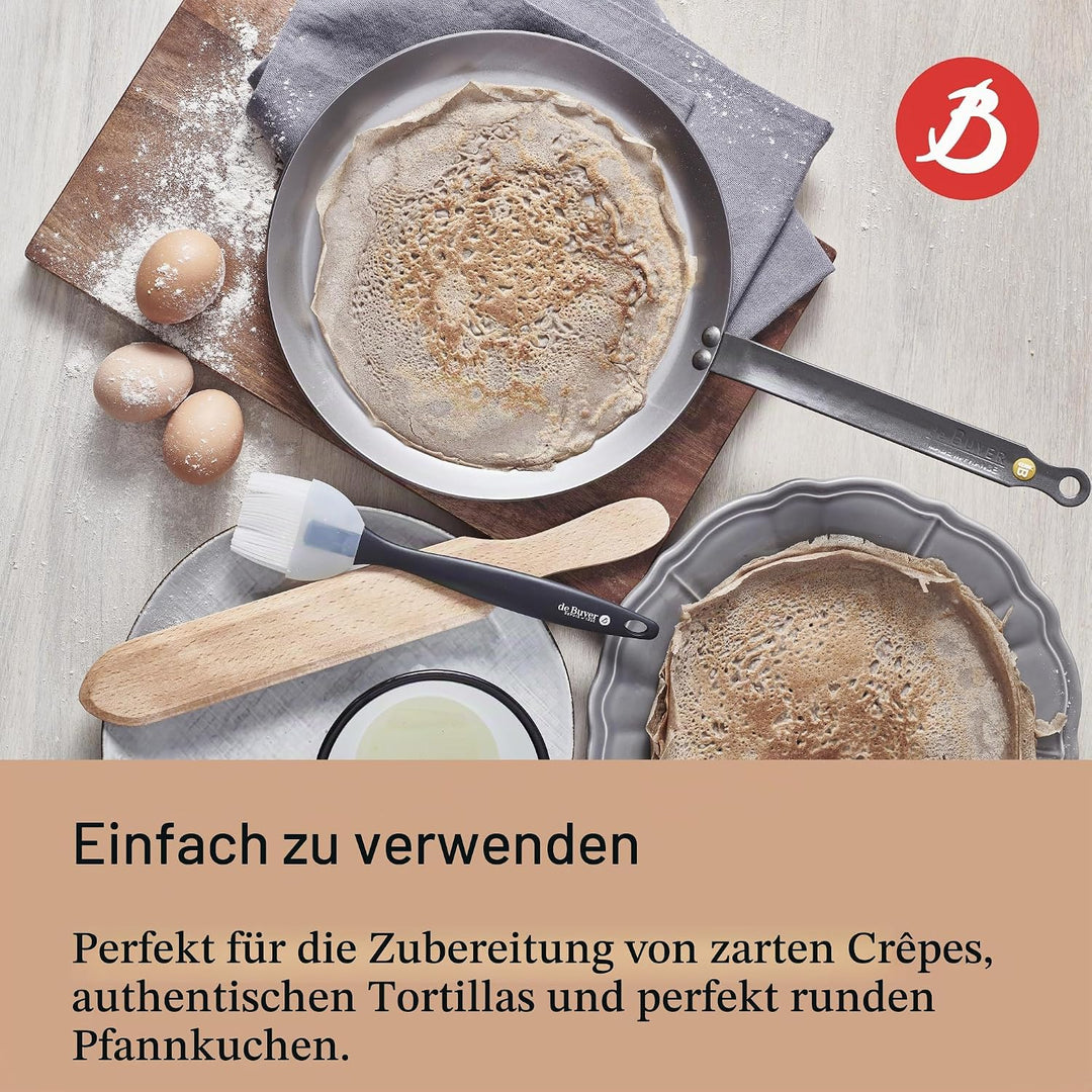 De Buyer - Crêpe-Pfanne MINERAL B aus Eisenstahl - 26 cm Durchmesser - 5615.26 26cm Durchmesser, 26c