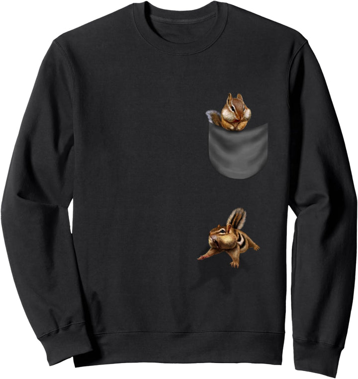 Eichhörnchen spielt in der Tasche Sweatshirt
