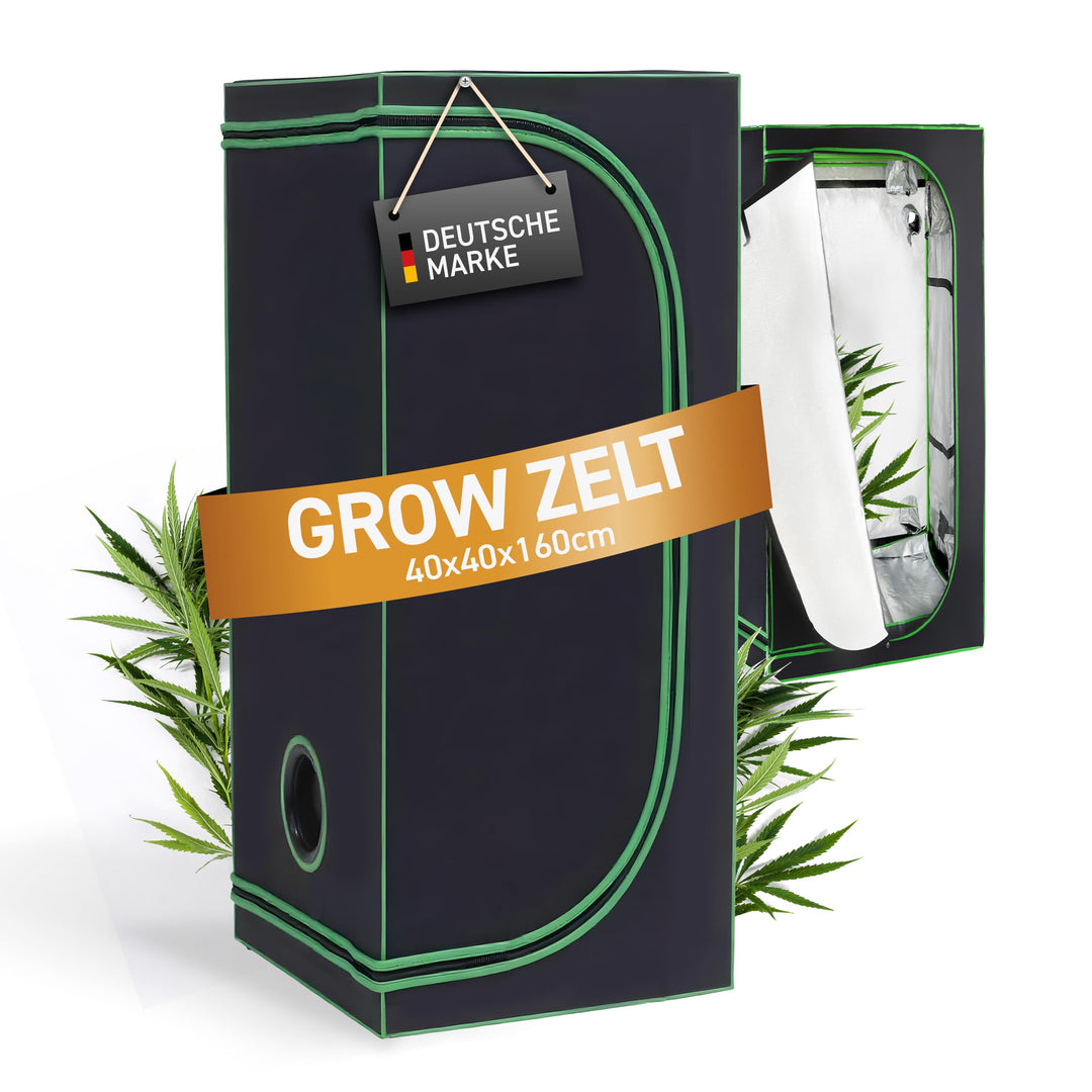 Rapid Teck® Grow Zelt (40 x 40 x 160 cm) Home Grow Tent | Indoor Growzelt | schwarz grün | Growroom