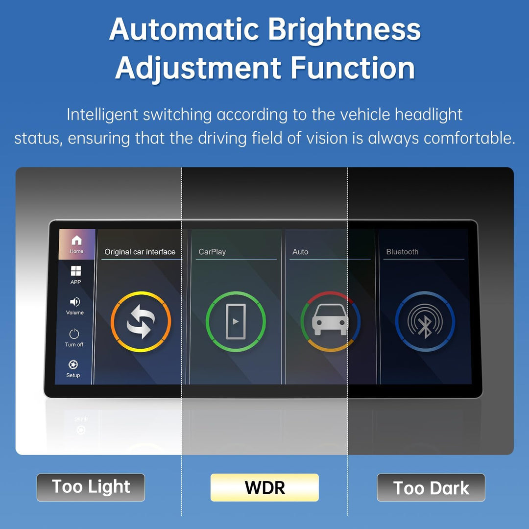 Road Top CarPlay Bildschirm, 12,3 Zoll Ultra-schmal Autoradio Stereo Touchscreen für BMW X3 X4 Serie