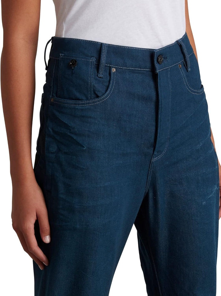 G-STAR Damen Jeans C-STAQ 3D Cropped Boyfriend C 31W / 30L Blau (3d Raw Denim D17870-c829-1241), 31W