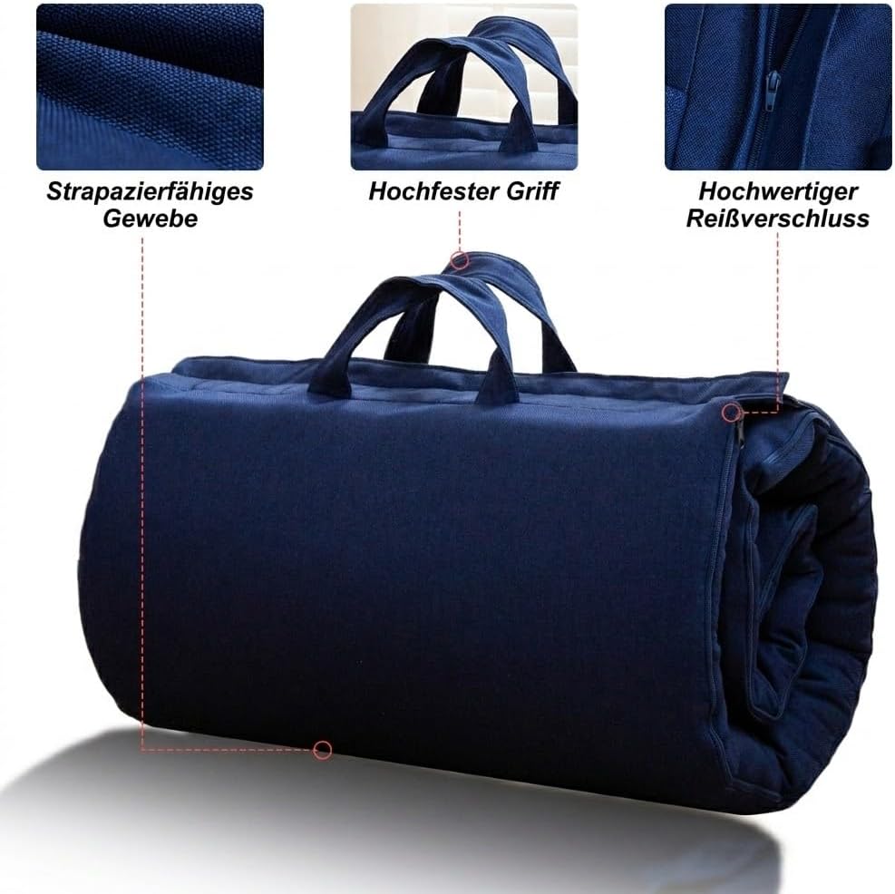 MAXYOYO Tragbare Faltbare Futon -Matratze, Hypoallergenischer Stoff Und Speicherschaummatratzenpad M