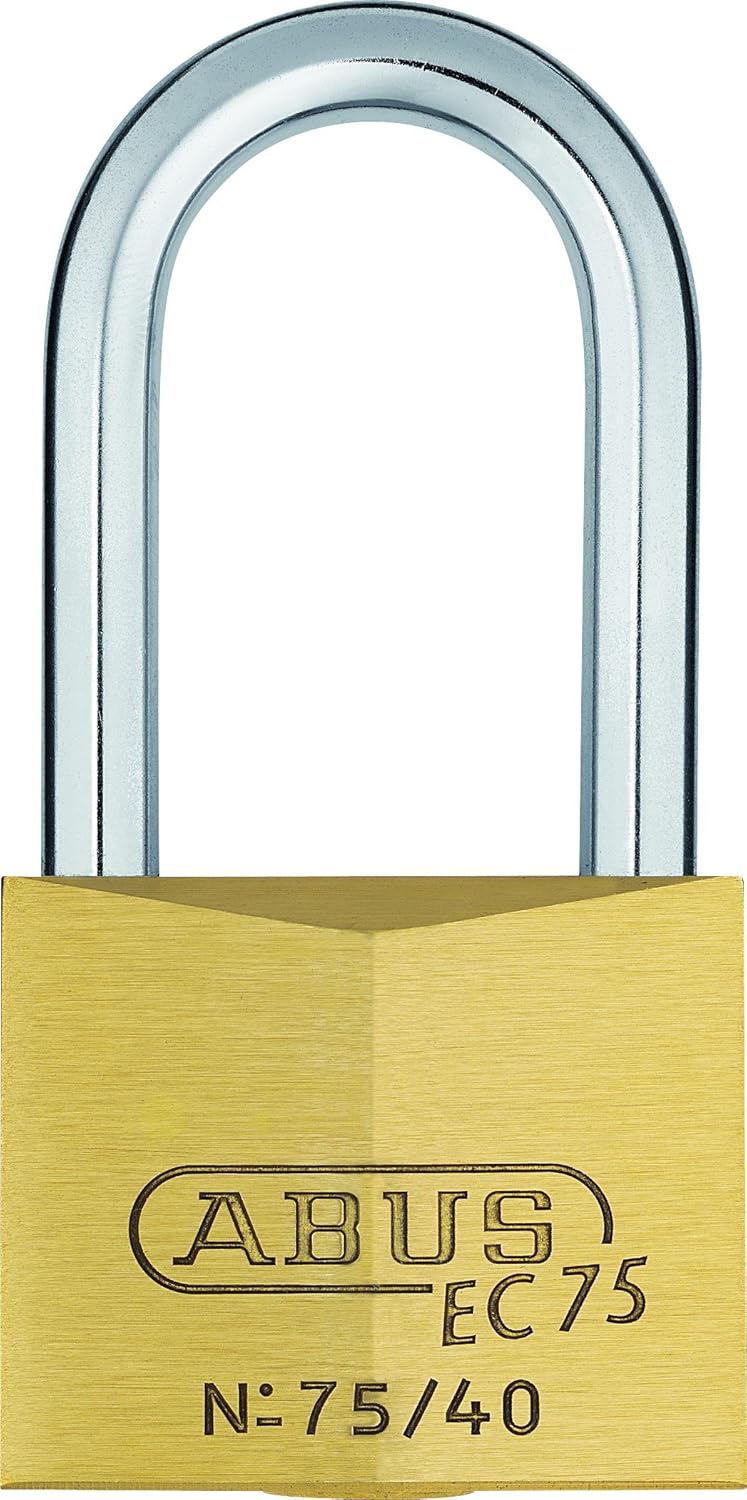 ABUS Zylinder-Vorhangschloss TYP 75/40HB40 40mm / Bügelhöhe 40mm Messing, 40mm / Bügelhöhe 40mm Mess