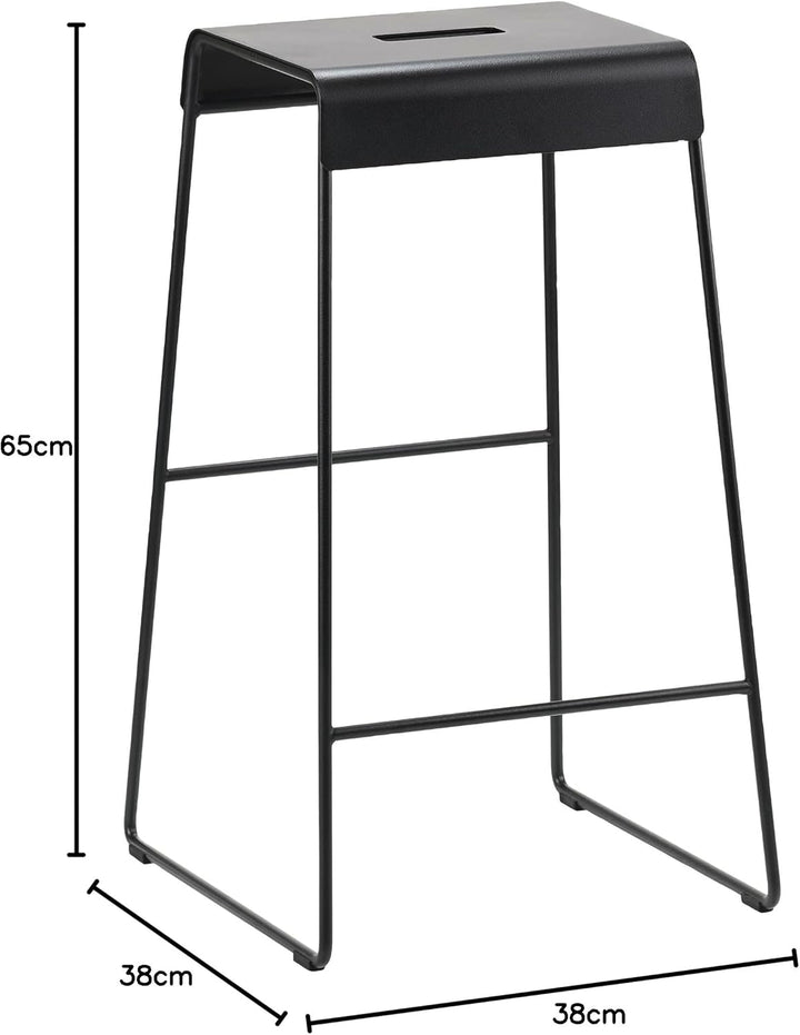 Zone Denmark A-Stool Hocker, 38 x 38 x 65 cm, Schwarz 38 x 38 x 65 cm Schwarz, 38 x 38 x 65 cm Schwa