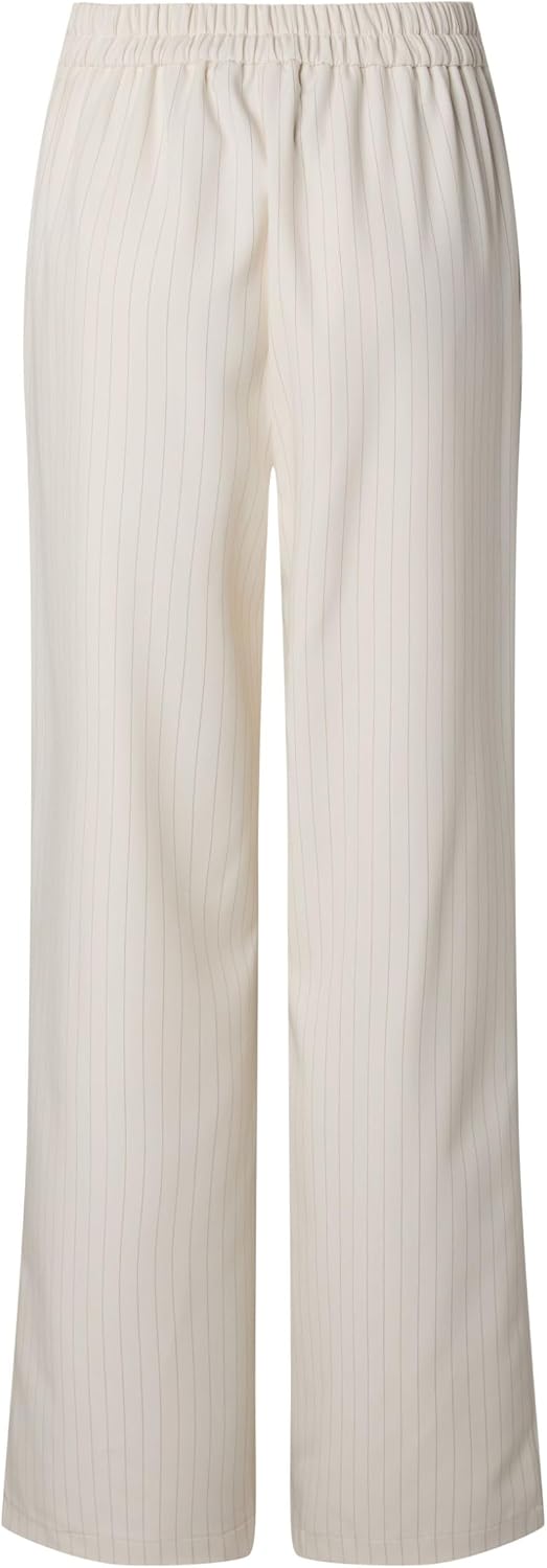 PIECES Female Hose mit weitem Bein PCBOZZY Gestreift S Birch, S Birch
