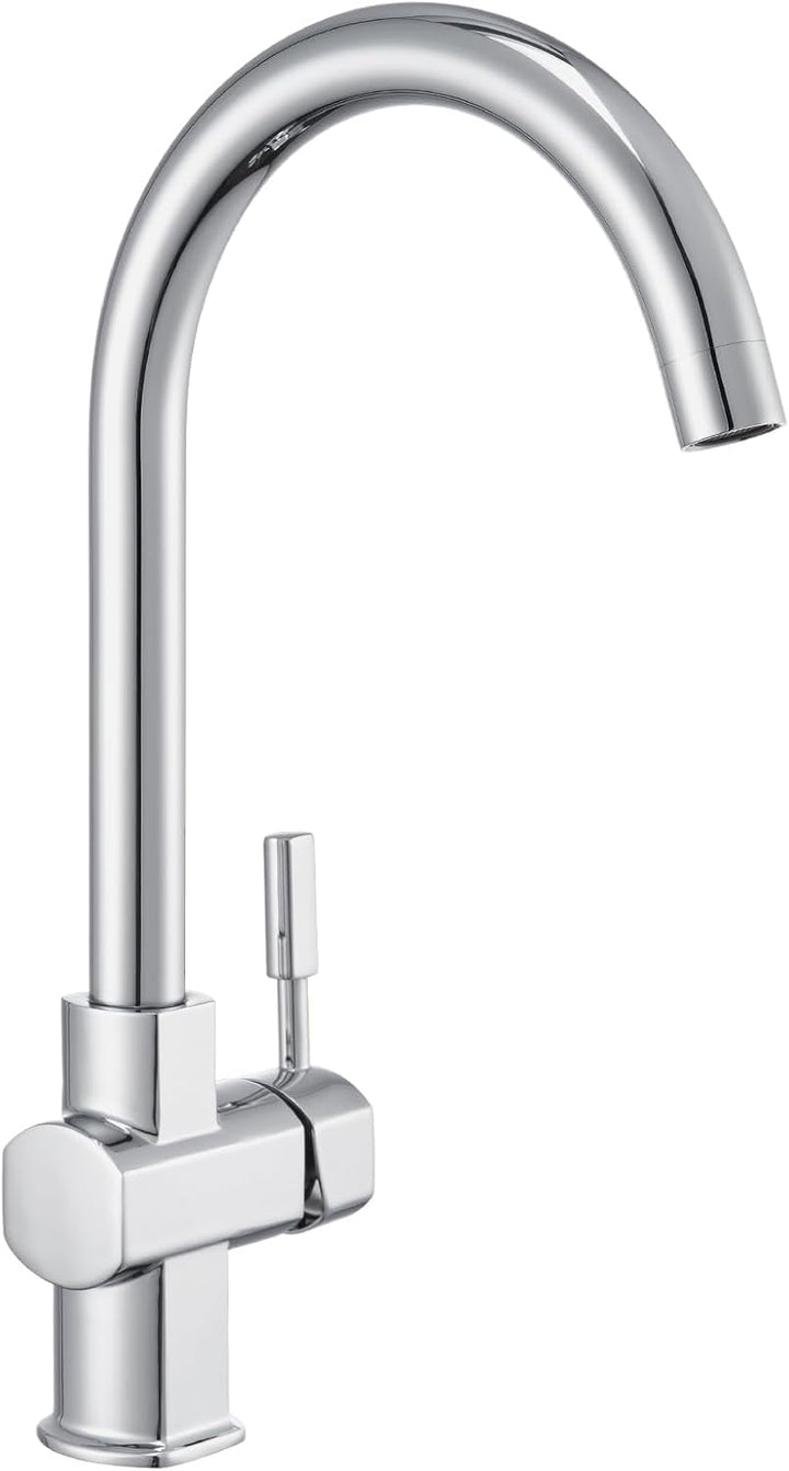 Auralum Küchenarmatur Spültischarmatur aus Edelstahl für Küche, Hochdruck wasserhahn küche mit 360°
