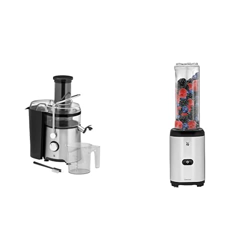 WMF Kult X Entsafter elektrisch Obst Gemüse aus Edelstahl, 500W, Slow Juicer für grosse Fruchtstücke