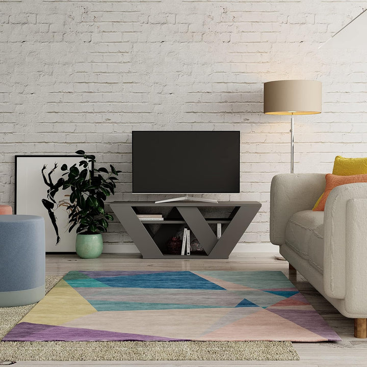 Hocus Picus TV-Einheit für Wohnzimmer bis 55" Fernseher, 110 x 40 x 30 cm, einfache Montage und Rein