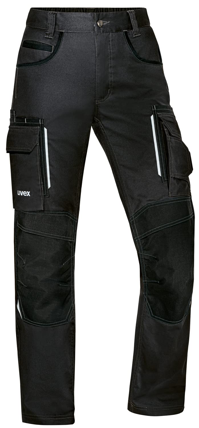 Uvex Tune-up Lange Damen-Arbeitshose - Lange Cargo-Hose mit Knietaschen 44 Schwarz, 44 Schwarz