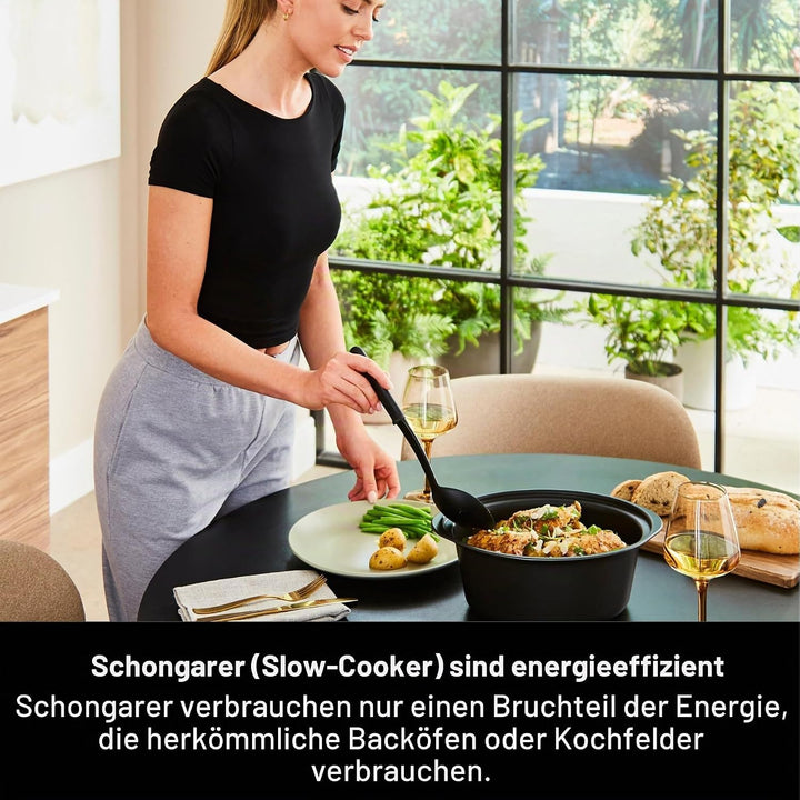 Morphy Richards 460022 Anbraten und Eintopfen 3,5 Liter Oval Slow Cooker Titan 3.5L Titan