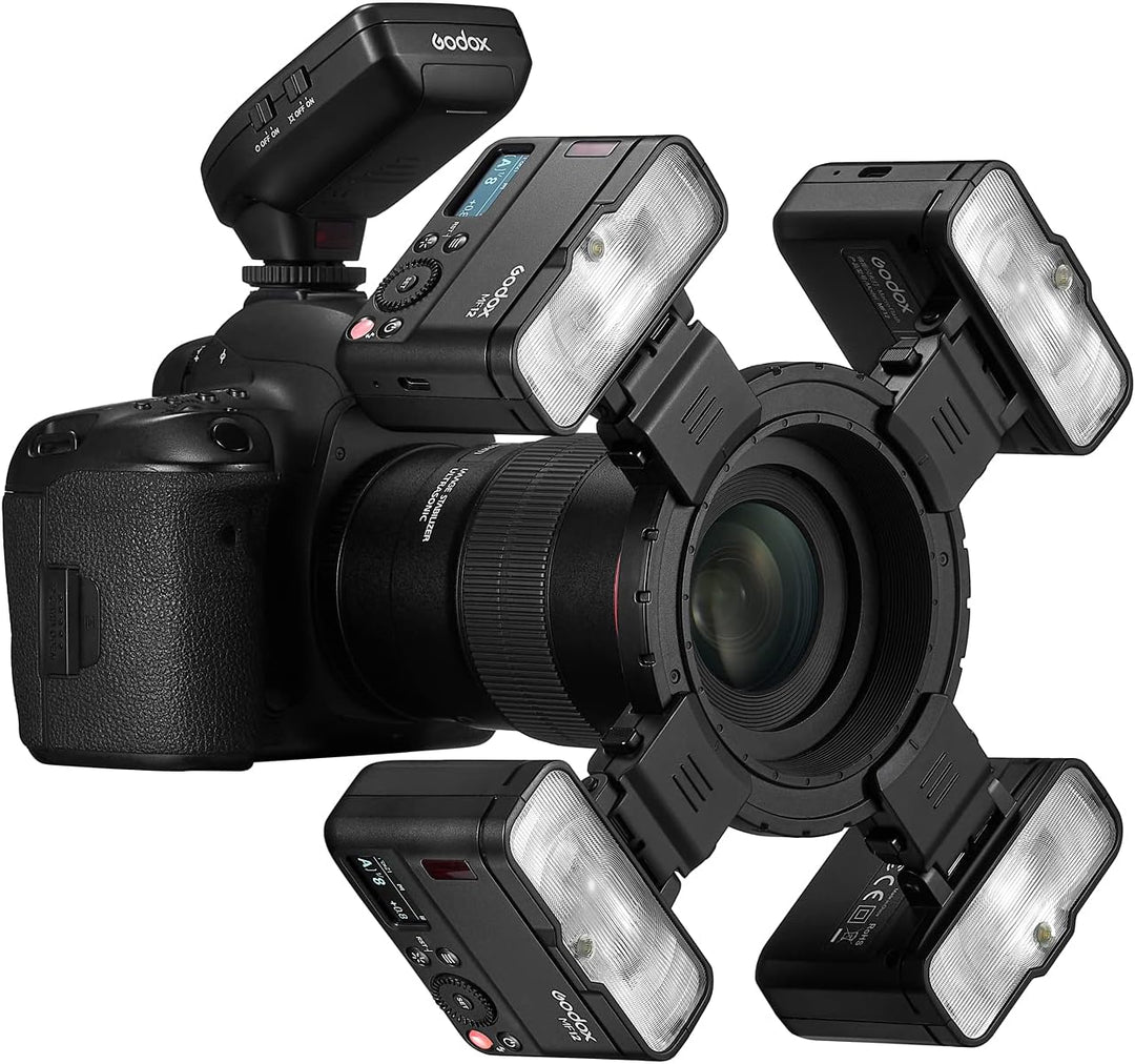 Godox MF12 MF12-K2 12W Makro-Blitz,2,4G Wireless Control,TTL/M-Modus,Eingebauter 3,7V/6,29W Lithium-