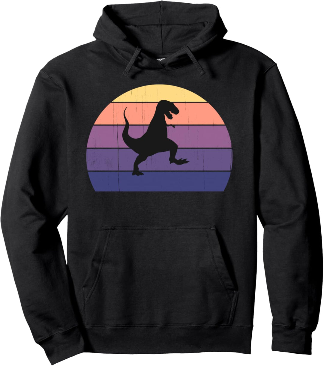 Lustiger Retro Sonnenuntergang Trex - Coole Dino / T-Rex Pullover Hoodie