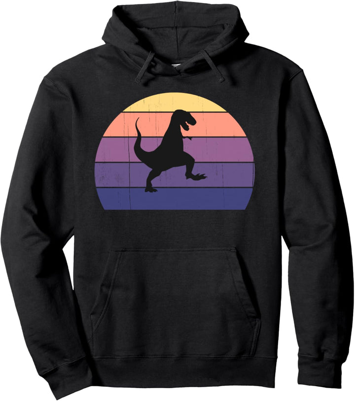 Lustiger Retro Sonnenuntergang Trex - Coole Dino / T-Rex Pullover Hoodie
