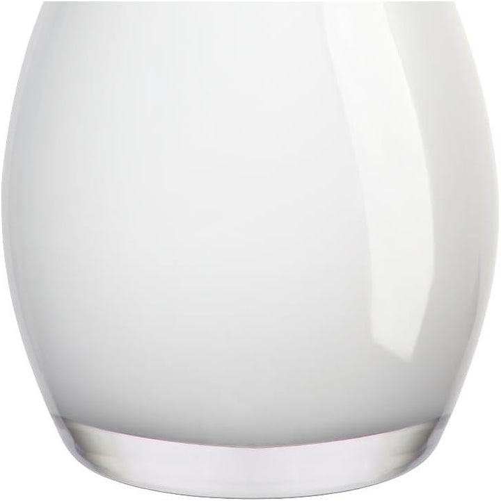 CRISTALICA Blumenvase Bouquet Vase Glas Vase Elisa Weiss Braun 30 cm Tischvase Tischdeko Hochzeitdek
