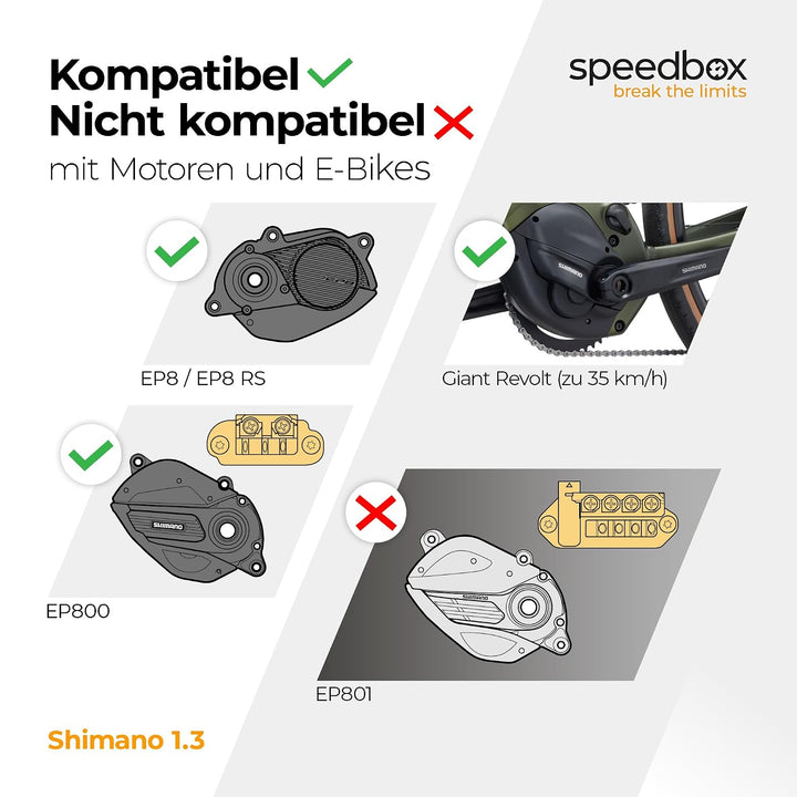 SPEEDBOX 1.3 B.Tuning Bluetooth für Shimano EP8 + E-Tube Port Di2 + Satellite System kompatibel E-Bi