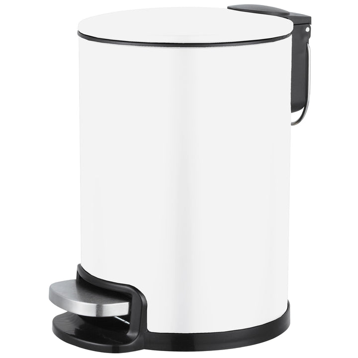 Amig - Kosmetikeimer mit Pedal 3L Tacto - Weiss - Hygienische Öffnung - Ø16,8 x 25,5 cm - Lackierter
