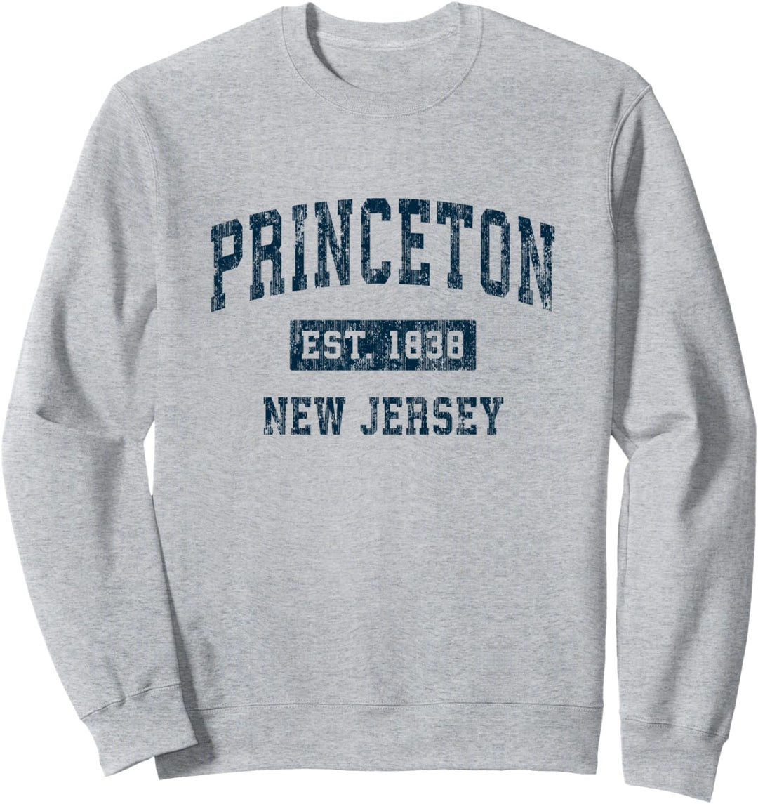 Princeton New Jersey NJ Vintage-Sportdesign, Marineblau Sweatshirt