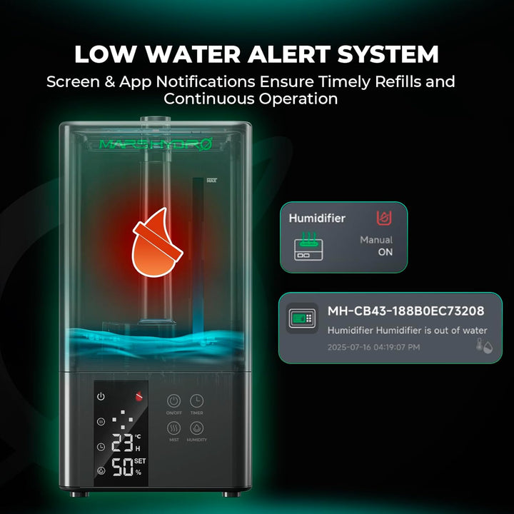 MARS HYDRO Plant Humidifier 6L,with Adjustable Humidity,Timer Function,Ultrasonic Precise and Silent
