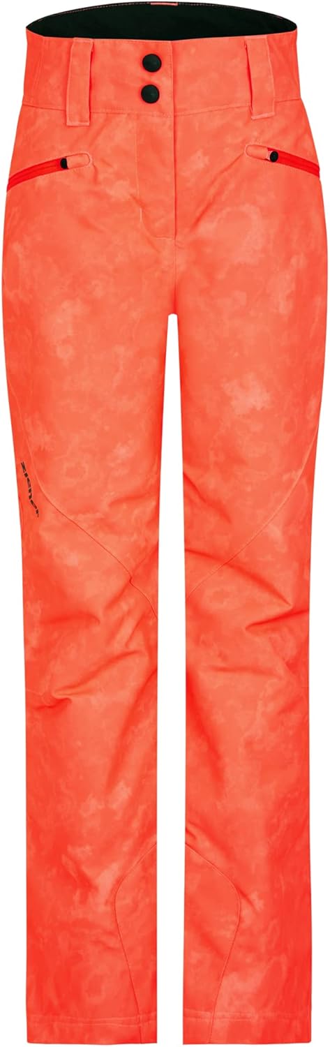 Ziener Mädchen Ski-Hose, Schnee-Hose | wasserdicht, Winddicht, warm Alin 104 Tie Dye Hot Red, 104 Ti