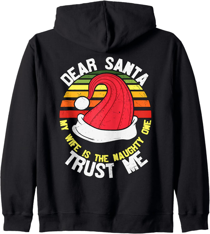 Dear Santa Funny Santa Claus Witz Ehemann Frau Weihnachten Kapuzenjacke