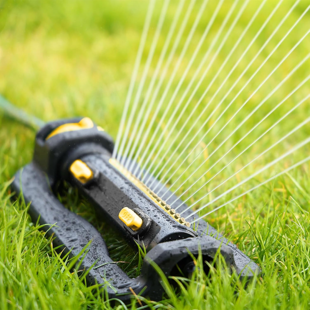 RESTMO Rasensprenger für 4200 m², mit 19 Düsen & Gewichtssockel, Gartensprinkler-System mit Einstell