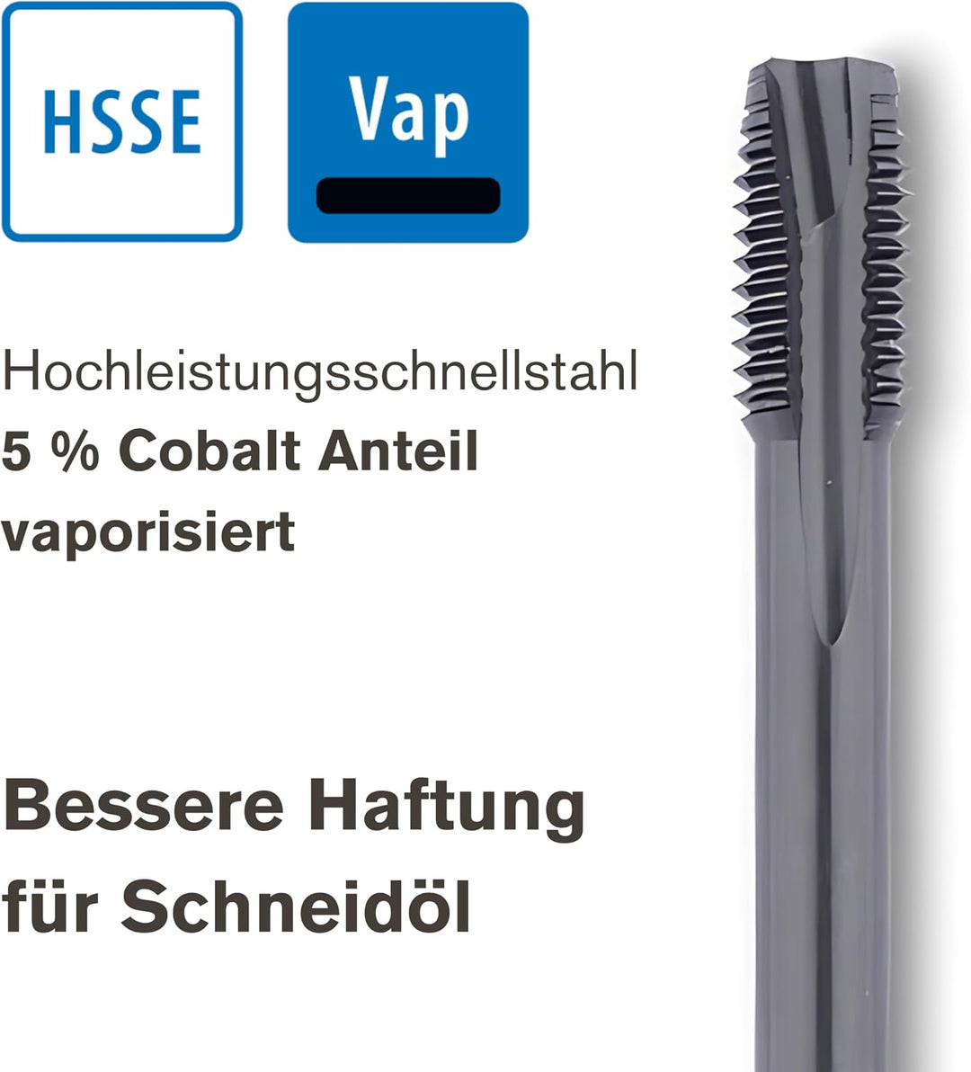 GSR Profi Maschinengewindebohrer | Gewindebohrer M2-M22 | HSSE-VAP | Form B für Durchgangslöcher | F