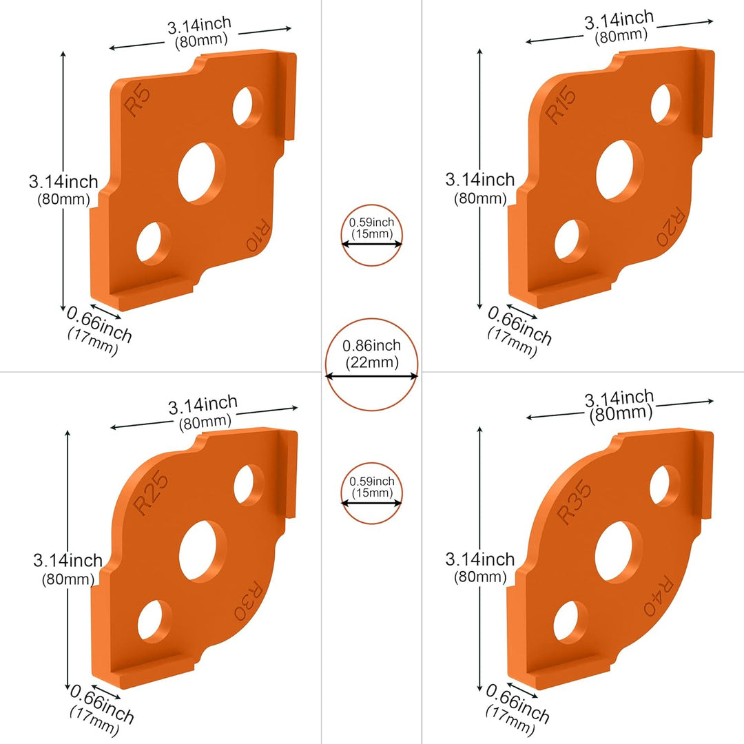 Radius Jig Router Templates Corner Radius Routing Templates ABS + CNC High Hardness Processing Glue